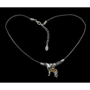 Vintage 90s Wolf Cool Jewels Mood Thermal Color Changing Pendant Necklace